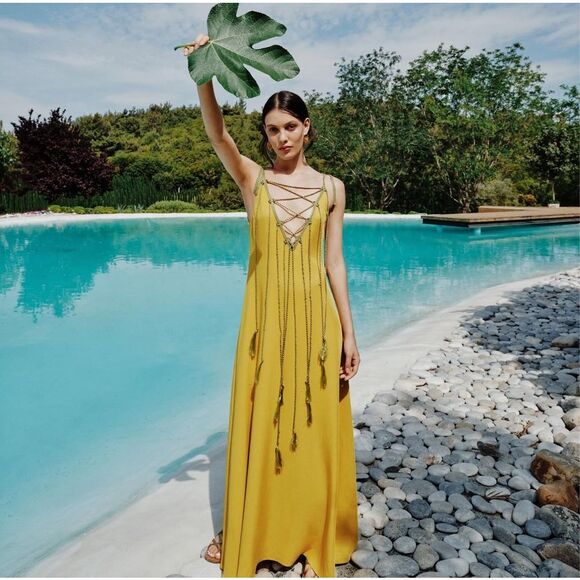 NWT MY BEACHY SIDE MONARCH MAXI DRESS SIZE S $515 - Picture 1 of 13